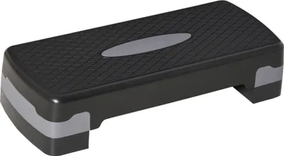 Produktbild von HOMCOM Stepping Board Aerobic Fitness Cvičenie na bicykli Stepper 2-Step Nastaviteľná výška (10/15 cm) Čierna + sivá 68 x 29 x 15 cm