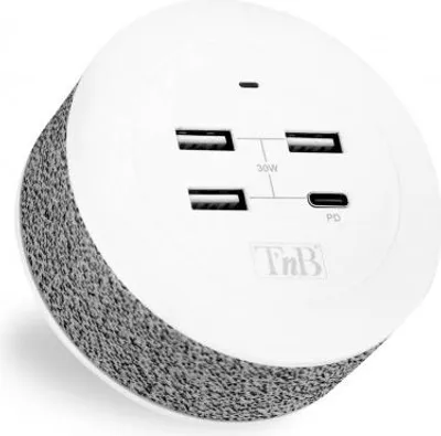 Obrázok produktu pre TNB UQCHPD30W - ICONIQ - Nabíjacia stanica USB-C PD 18 W + USB 2,4 A - sivá/biela