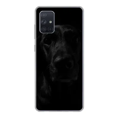 Produktbild von MuchoWow® Handyhülle Schutzhülle Hülle für Samsung Galaxy A51 Hund - Haustier - Schwarz Silikon Softcase Handy Hülle - Schutzabdeckung
