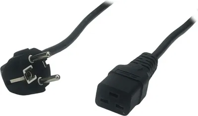 Produktbild von 2m Stromkabel C19-CEE7/7, 3x1,5mm², 16A, Schwarz