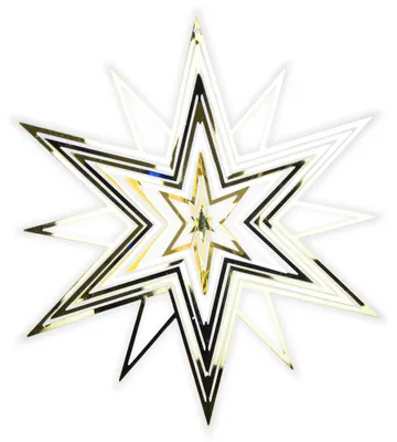 Produktbild von Riffelmacher Deko Stern zum Hängen 3D - Gold 23cm