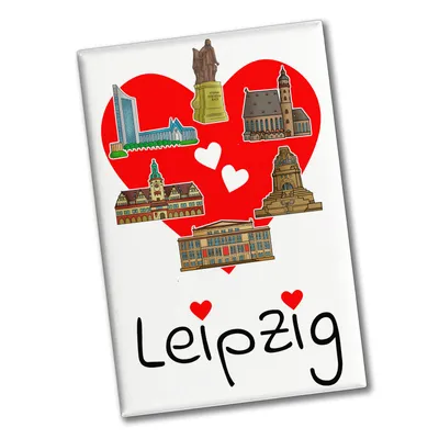 Produktbild von Rotes Herz Leipzig Sehenswürdigkeiten Souvenir Souvenir Magnet