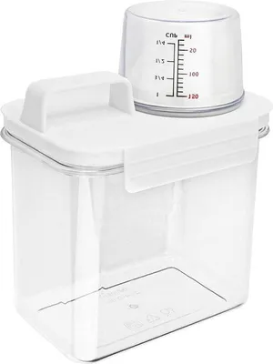 Produktbild von Luftdichte Opbergschachtel für Waschmittel und Waschpulver - Maßbecher-Dispensersystem - Muesli-Lagerbehälter für Getreide 1100 ml