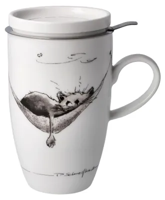 Immagine prodotto di Goebel Teetasse mit Deckel und Sieb Peter Schnellhardt - Mittagspause, Becher, Fine Bone China, Bunt, 450 ml, 26500271