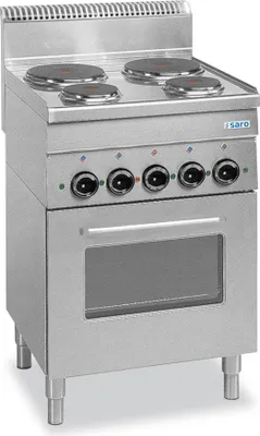 Obrázok produktu pre Elektrický sporák SARO, 4 horáky + gril + konvekčná rúra, rad 600, E4F6