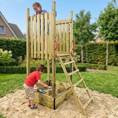 Produktbild von Spielturm H 250, B 179, L 104 Kinderkletterturm mit Sandkasten #4003
