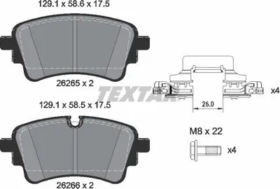 Obrázek produktu pro Brzdové Destičky Audi Zadní A5/A6/A7/A8/Q5/Q7 2,0-4,0 19-