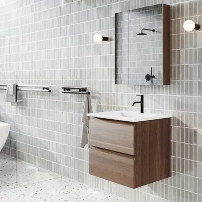 Produktbild von Waschtisch mit Unterschrank MESSINA 60 cm Nussbaum
