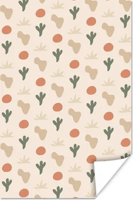 Produktbild von MuchoWow® Poster Pastell - Sonne - Kaktus 80x120 cm - Papierdruck