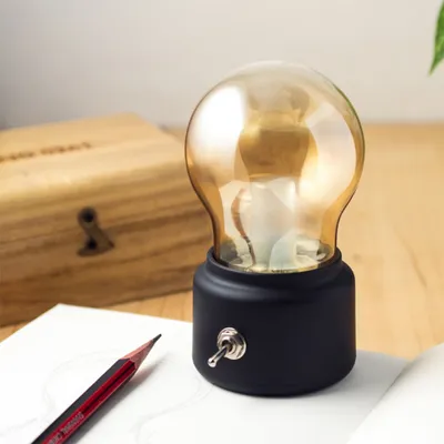 Produktbild von 360Home Nostalgische Glühbirne Nachttischlampe wiederaufladbare Nachtlicht