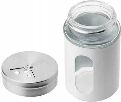 Produktbild von Glasbehälter für Gewürze, Gewürzstreuer ALCANO 90 ml, weiß glänzend