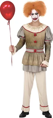 Immagine prodotto di Spaventoso costume da clown horror per uomo oro-grigio-beige - XXL