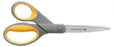 Produktbild von Titan Super Softgrip Schere, 21 cm, grau-gelb