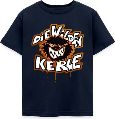 Produktbild von Spreadshirt Die Wilden Kerle Logo Tropfen Graffiti Kinder T-Shirt, 122/128 (7-8 Jahre), Navy