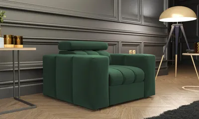 Produktbild von FurMeb24 modern SESSEL KENNO 100 x 90 cm DUNKELGRÜN