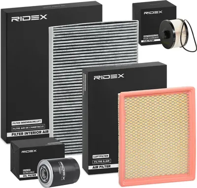 Produktbild von RIDEX Filterset Inspektionspaket Filtersatz für CHRYSLER VOYAGER IV (RG, RS) Grand Voyager IV (RG, RS)