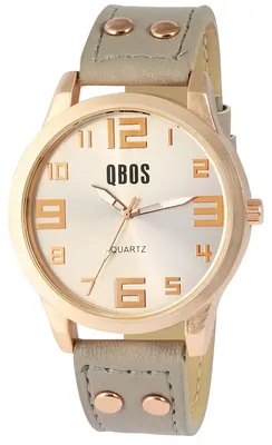 Image de Montre-bracelet unie QBOS modèle QB0029, verre minéral
