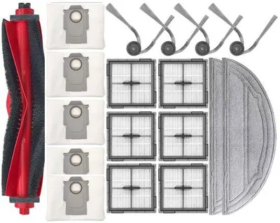 Produktbild von Accessoireset für Roboterstäubler - 18-teilig - 1 Hauptbürste, 2 Schwämme, 4 Seitenbürsten, 6 HEPA-Filter, 5 Staubbeutel