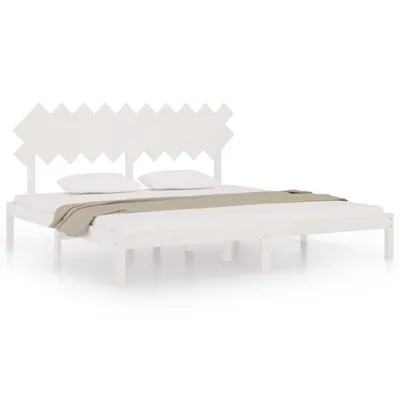 Produktbild von vidaXL Massivholzbett Weiß 200x200 cm
