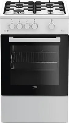 Produktbild von Beko FSG52020FW Küchenherd Freistehender Herd Gaskochfeld Schwarz  Weiß