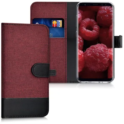 Produktbild von kwmobile 40984.20, Geldbörsenhülle, Samsung, Galaxy S8, 14,7 cm (5.8"), Schwarz, Rot