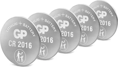 Produktbild von 1x5 GP CR 2016 Lithium 3 Volt Knopfzellen 0602016C5