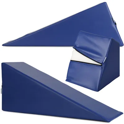 Obrázek produktu pro Polohovací klín Habys, pro končetiny s otokem | polohovací polštář, polohovací materiál | fyzioterapie, ortopedie | 70x24x30cm | tmavě modrá