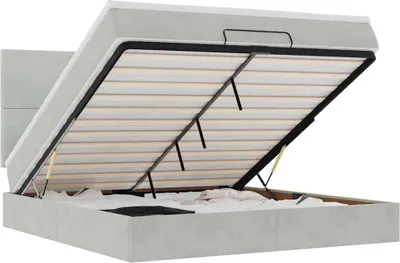 Image de vidaXL Lit ottoman avec matelas gris clair 160x200 cm velours