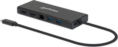 Produktbild von Manhattan USB 3.2 USB-C/Dual-HDMI Multiport-Adapter