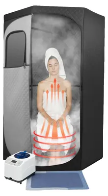 Produktbild von Tragbare Sauna, Höhe 180 cm, Leistung 1350 W, Zeiteinstellung 5-60 min, Kapazität 3 L, Einstellbare Heizstufen 9