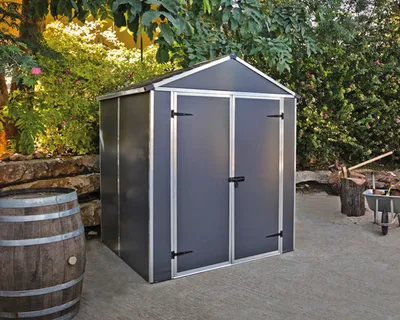 Image de Abri de jardin 6x5 pieds gris anthracite - Palram - 706787 - rubicon