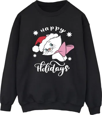 Produktbild von Disney - "The Aristocats Happy Holidays" Sweatshirt für Damen BI6988 (M) (Schwarz)