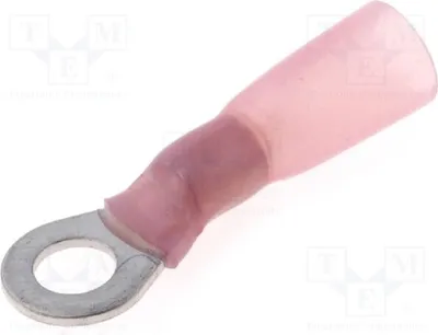 Produktbild von 2x Ringkabelschuh Ø: 4,3mm M4 Klemmverbindung 0,5÷1,5mm2 rot ST-081/R-T Isolierte