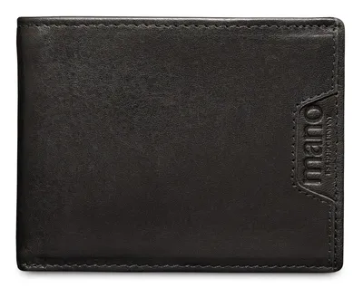 Produktbild von mano Leder Geldbörse Don Marco Mini Coin Wallet with Flap Black schwarz