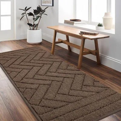 Produktbild von Famanu Türmatte Antirutsch Waschbar 50 x 120 cm Dunkelgrau