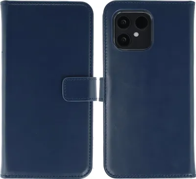 Zdjęcie produktu dla Selencia Genuine Leather Bookcase dla Fairphone 6 - ciemnoniebieski
