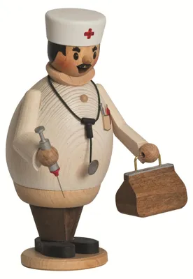 Immagine prodotto di Drechslerei Kuhnert - Uomo che fuma Max come medico - misura circa 16 cm, per candele di incenso misura M (standard) - 33129