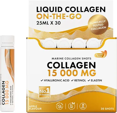Immagine prodotto di Swedish Nutra - Collagene marino liquido in monodose, 15.000 mg, 30 x 25 ml