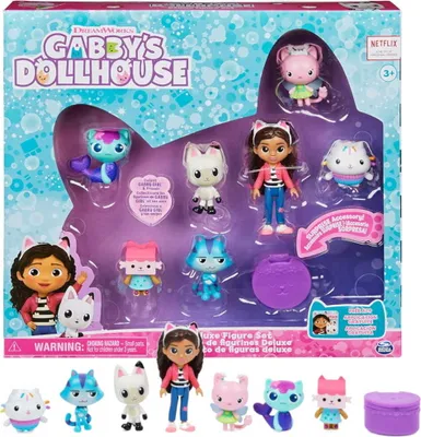 Produktbild von Gabby's Dollhouse DREAMWORKS - Figuren Geschenkset, Gabby mit 6 Katzenfiguren, 3 Jahr(e), Mehrfarbig