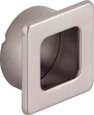 Produktbild von Estamp Griffmuschel Annea Breite 29mm - Muschelgriff eckig - ideal für Schiebetür - Griff zum Einlassen - Zinkdruckguss Edelstahl Effekt
