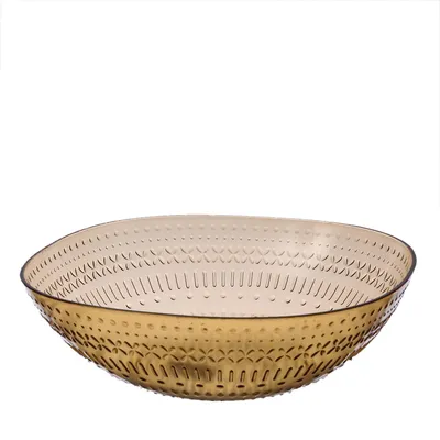 Produktbild von Schüssel - Salatschüssel - Kunststoff - D: 25cm - 2,3l - mit Muster - gelb