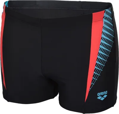 Produktbild von arena Badeshort Threefold für Herren, Farbe:schwarz-rot, Größe:5