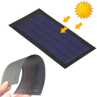 Obrázok produktu pre 1W 6V flexibilný solárny panel Malý tenký amorfný silikónový solárny článok DIY Vodotesný kempingový prenosný výkonový solárny panel kompatibilný pre svetelný ventilátor Záhradné čerpadlo Solárne systémy