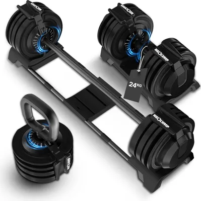 Produktbild von 3-in-1 Hantelset zum Verstellen 24kg