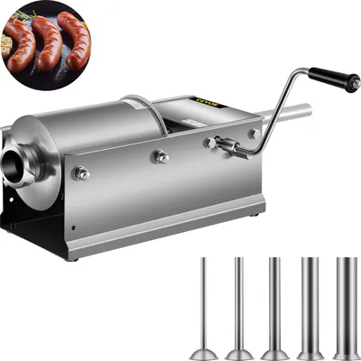 Obrázok produktu pre VEVOR Sausage Stuffer 3L Mlynček na mäso Stroj na výrobu klobás Sausage Stuffer Horizontálny vstrekovač klobás z nehrdzavejúcej ocele