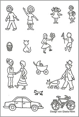 Produktbild von Stempel Clear, transparent, Dorf 3, A7 / 74 x 105 mm, 14 - teilig