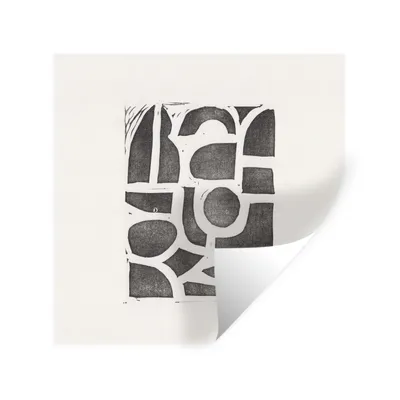 Produktbild von MuchoWow® Wandtattoo Wandsticker Wandaufkleber Abstrakt - Formen - Schwarz 30x30 cm Selbstklebend und Repositionierbar - Repositionierbar - Wasser abweisend