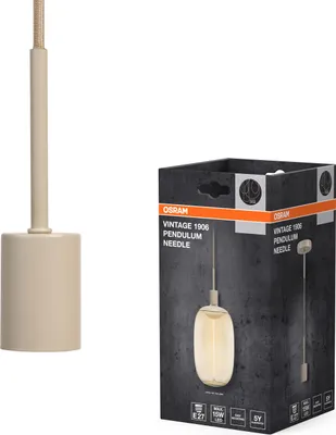 Produktbild von Osram Pendelleuchte Vintage 1906 PenduLum Needle Beige Ø10cm max. 25W E27 kürzbar