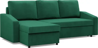 Produktbild von Ausziehbares Ecksofa mit Schlaffunktion NEO, Wohnzimmer Sofa, Grün