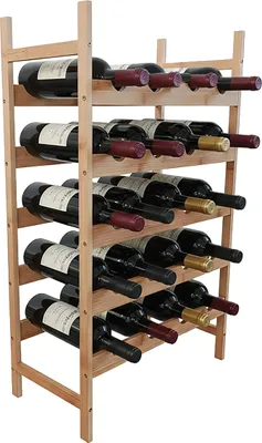 Immagine prodotto di Scaffale portabottiglie Relaxdays, 20 bottiglie, bambù, L x P x A 73 x 45 x 23,5 cm, portabottiglie per vino rosso e bianco, scaffale portabottiglie, colore naturale